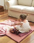 Organic Nap Mat and Blanket Set -London Cottage Pink Blossom