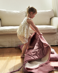Organic Nap Mat and Blanket Set -London Cottage Pink Blossom