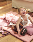 Organic Nap Mat and Blanket Set -London Cottage Pink Blossom