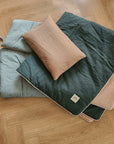 Organic Nap Mat and Blanket Set-Kensington Green and Beige