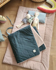 Organic Nap Mat and Blanket Set-Kensington Green and Beige