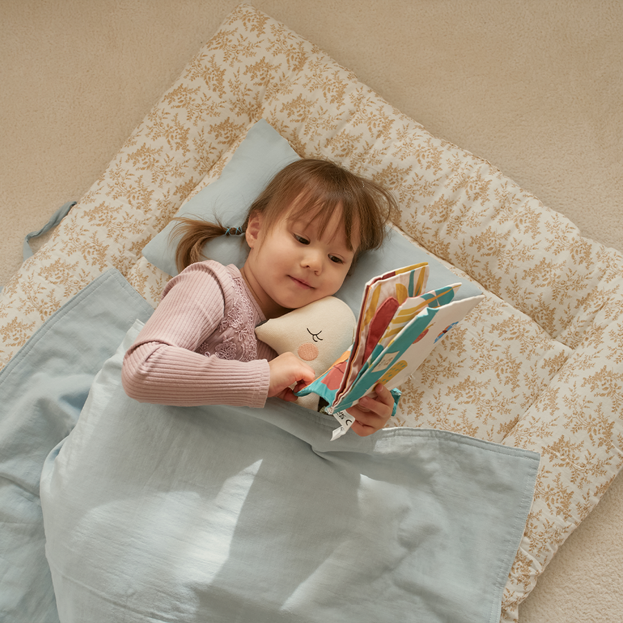 Organic Nap Mat and Blanket Set-Provance Sky Field