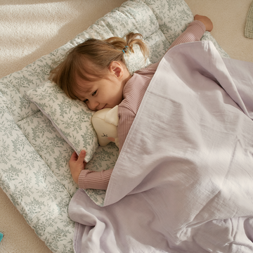 Organic Nap Mat and Blanket Set-Provance Lavender Field