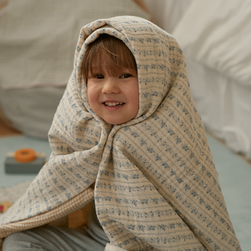 Organic Blanket-London Cottage Sky Beige