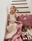 Organic Nap Mat and Blanket Set -London Cottage Pink Blossom