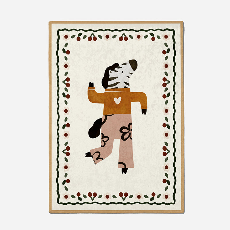 Frame Rug-Zebra