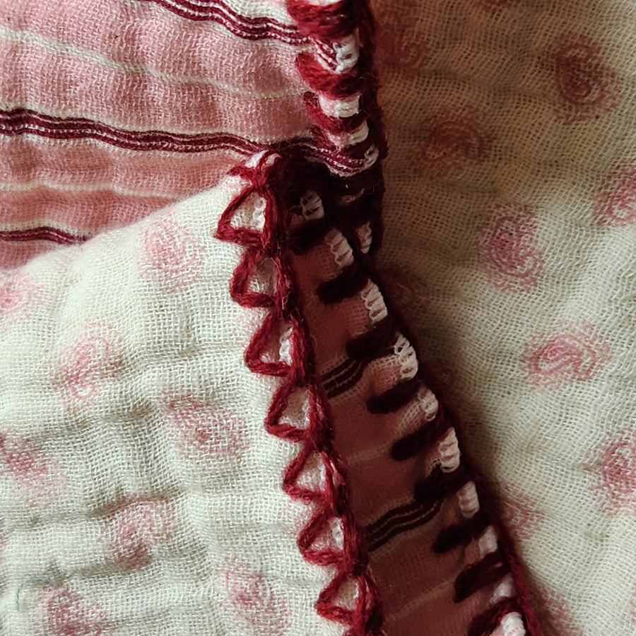 Organic Blanket-London Cottage Pink Blossom