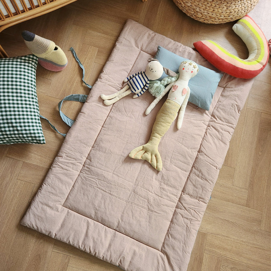 Organic Nap Mat-Kensington Green and Beige