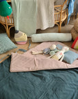 Organic Nap Mat-Kensington Green and Beige