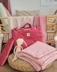 Organic Blanket-Kensington comforter Blanket Cherry and Pink