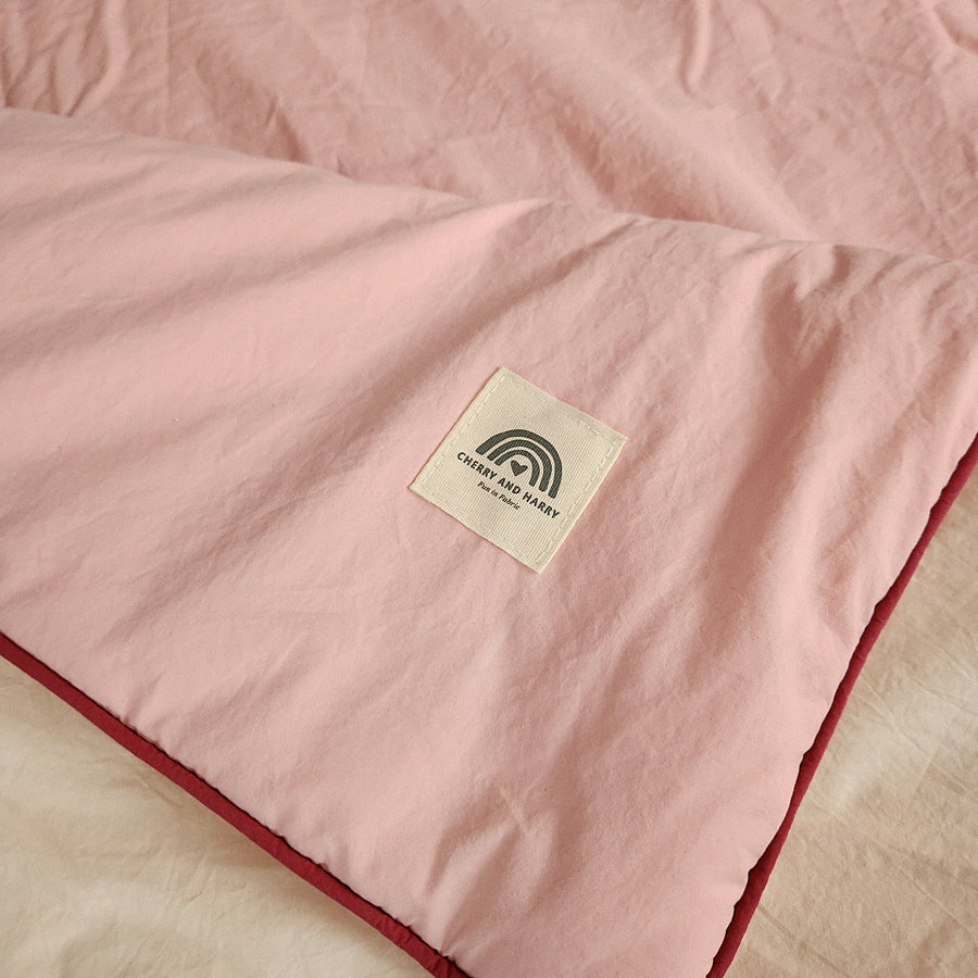 Organic Blanket-Kensington comforter Blanket Cherry and Pink